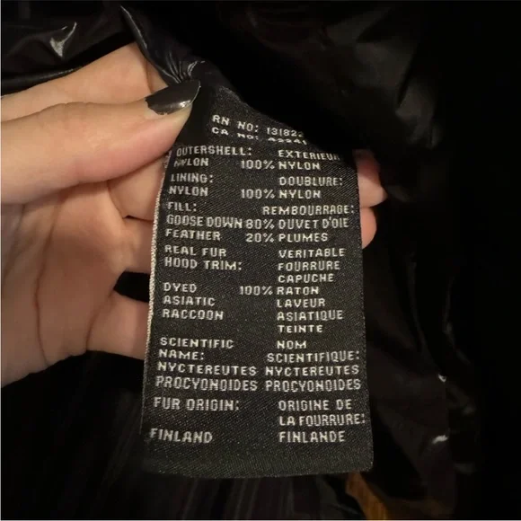 SAM. Fur Cruiser Parka Coat Puffer XS Black - Picture 7 of 7